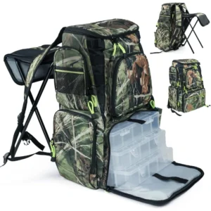 Fishing Backpack Tackle Box Bag Foldable  Chair