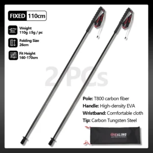 2PCs Trekking Poles Carbon Fiber