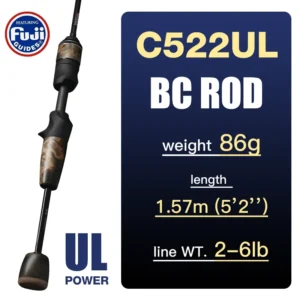 Fishing Rods Ultralight Carbon Solid Wood Handle